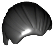 Black Minifigure, Hair Combed Front to Rear