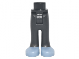 Black Mini Doll Hips and Trousers with Back Pockets with Sand Blue Shoes Pattern - Thick Hinge