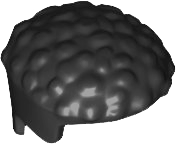 Black Minifigure, Hair Male, Coiled with Straight Sides