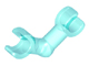 Trans-Light Blue Arm Skeleton, Bent with Clips (Horizontal Grip)