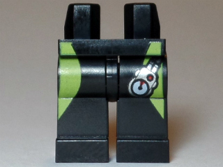 Black Hips and Legs with Lime Stripes on Sides and Pressure Gauge Pattern