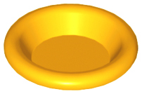 Bright Light Orange Minifigure, Utensil Dish 3 x 3