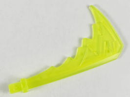 Trans-Neon Green Minifigure, Weapon Katana with Trailing Energy Effect
